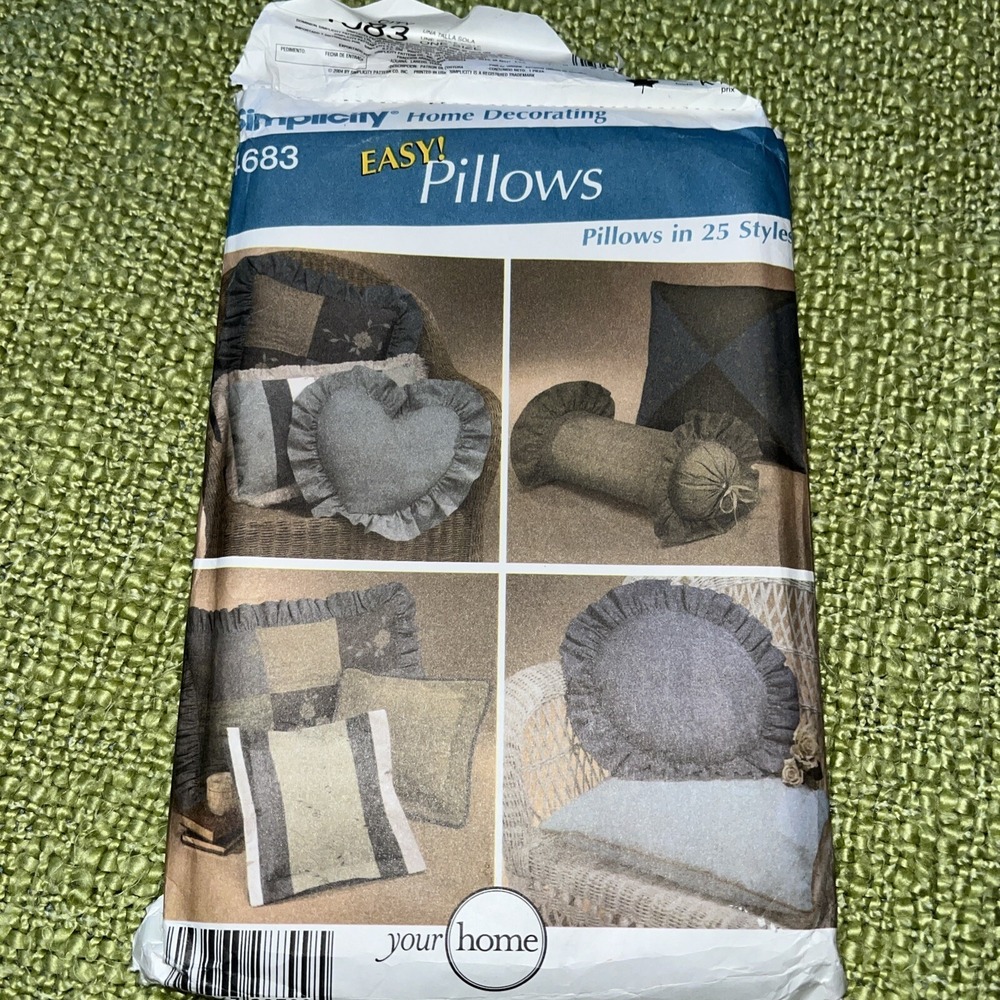 Simplicity  Easy Sew Throw Pillows Pattern Pillows In 25 Styles 4693